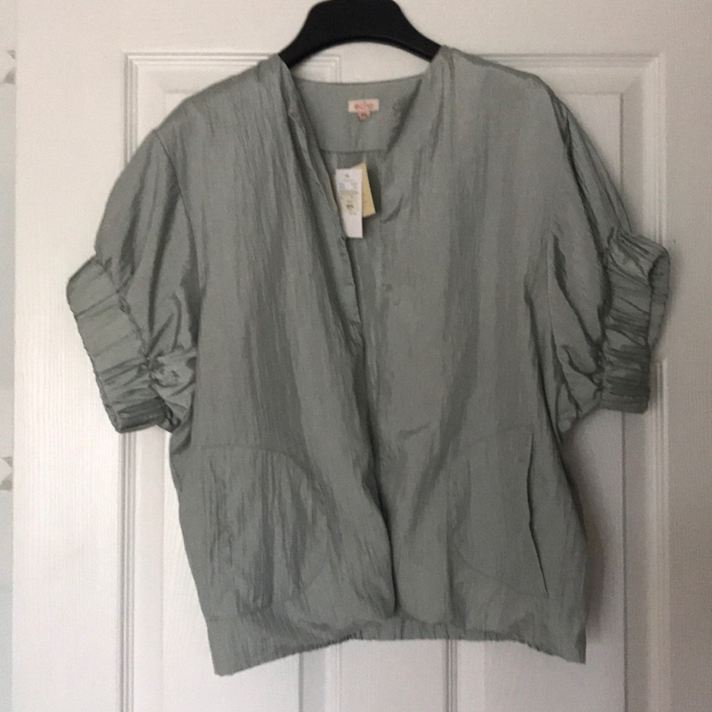 Silky cropped jacket